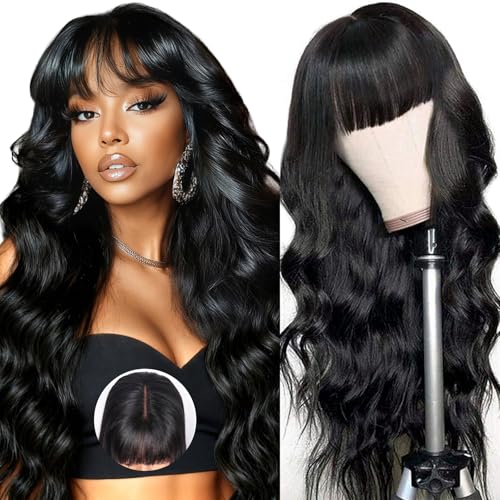 Ruiyu 250 Density Bang Wig Human Hair Glueless Body Wave