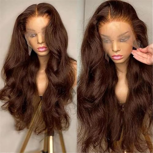 Chocolate Brown Lace Front Wig Human Hair 13x4 Body Wave