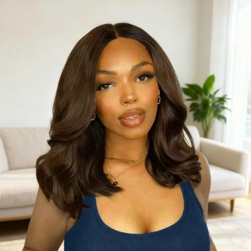 Douyin Brown Bob Wig Human Hair 13x4 Body Wave Frontal