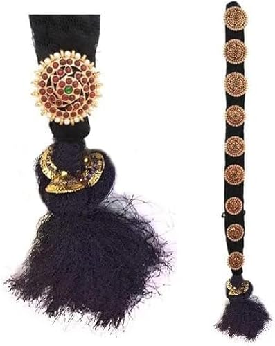 THANU'S CRAFT Bridal False Hair Choti Poola Jada Billalu Set