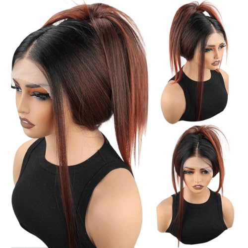 Seykiki Synthetic Lace Front Wig Pre Plucked Glueless...