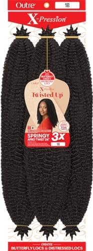 Outre Crochet Braids X-Pression Twisted Up 3X Springy Afro...