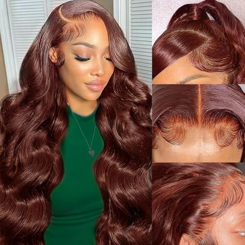 Royal Lady 28 Inch 13x6 Reddish Brown Body Wave Wig