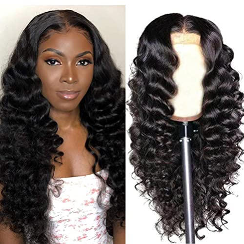 Bworto Loose Deep Wave 13x4 Lace Front Human Hair Wigs