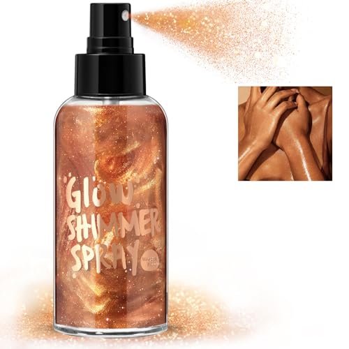 HOSAILY Body Glitter Spray - Bronze Body Shimmer Makeup