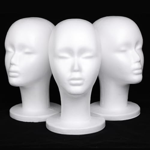 Leeven 3 Packs Foam Wig Head Female Styrofoam Mannequin...