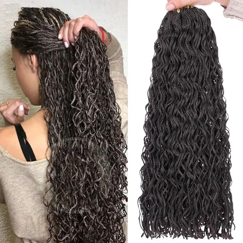 RuiYok 18 Inch Micro Box Braids Crochet Curly Hair...