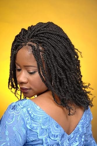 ZRQ 8 Inch 9 Pcs Micro Twist Bob Crochet Braids
