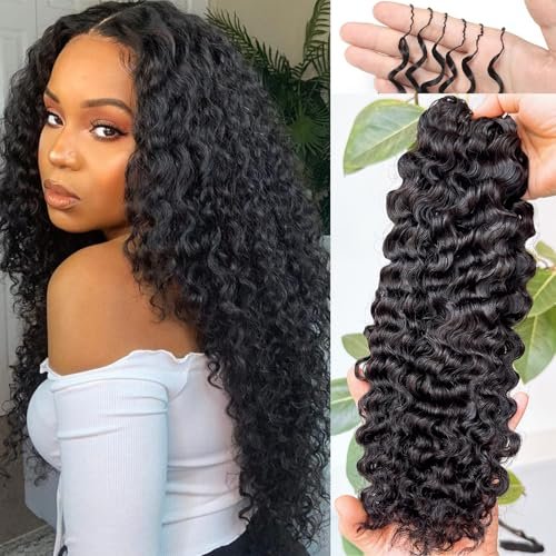 BLG Burmese Water Wave Human Crochet Hair 18 Inch Bundles