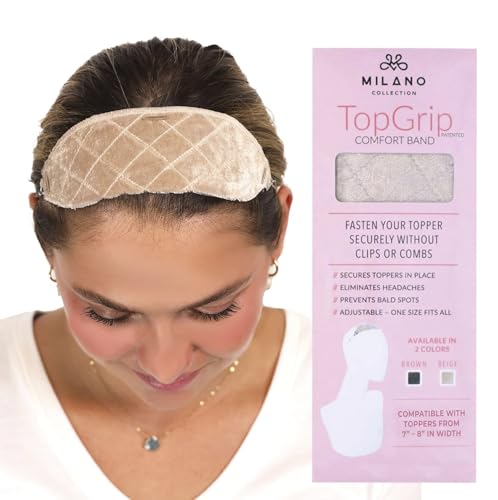 MILANO COLLECTION Glueless Top Grip for Hair Toppers and...