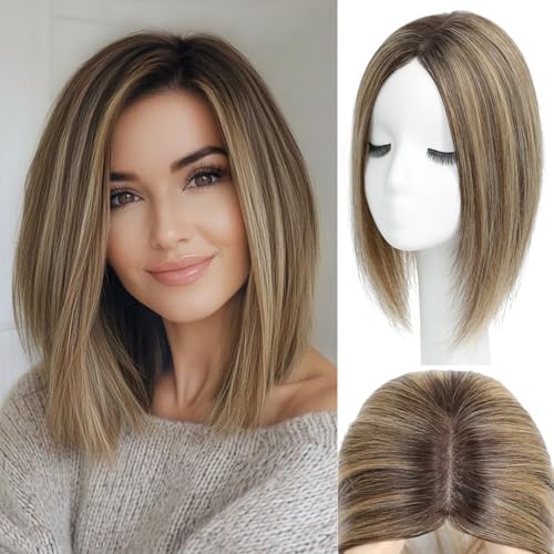 meralona Hair Toppers for Women Real Human Hair 12 Inch