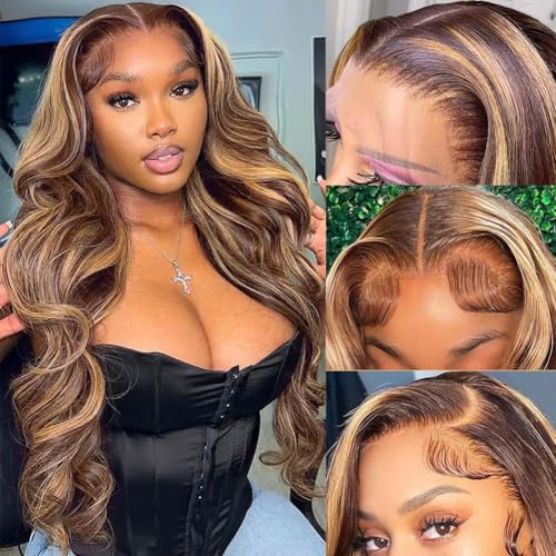 Pizazz 13x4 Ombre Highlight Lace Front Wigs Human Hair
