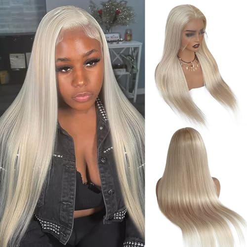 13x6 Platinum Blonde Lace Front Wig Human Hair