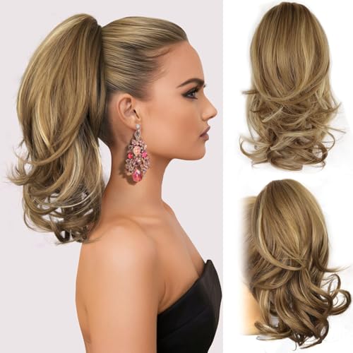 14 Inch Ponytail Extension - Wavy Pony Tail Claw Clip