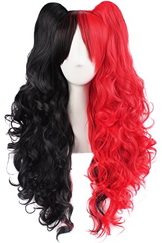 MapofBeauty Multi color Lolita Long Curly Clip on Ponytails