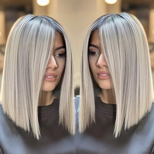 Byluxurious 220% Highlight Ash Blonde Wig Human Hair Lace...
