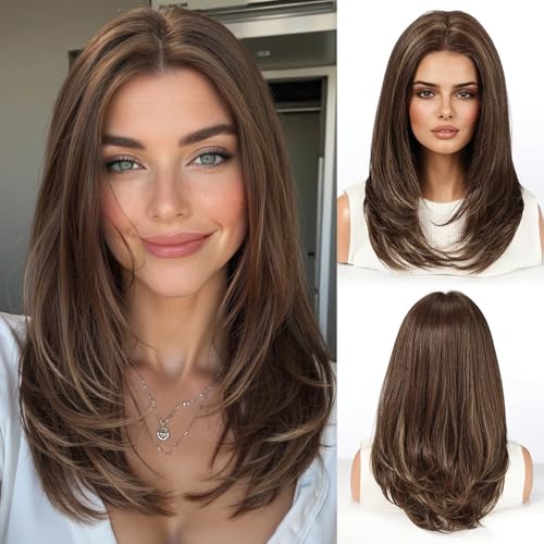 HAIRCUBE Human Hair Wig Lace Front Wig Glueless Brown...