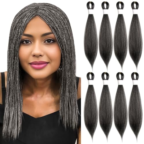 KAVSORAPI Braiding Hair 16 Inch Pre Stretched Yaki Crochet...