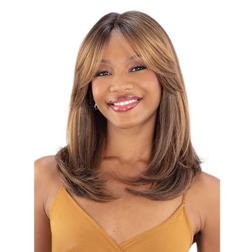 Shake-N-Go Equal Synthetic Curtain Bang Hd Lace Sage Wig
