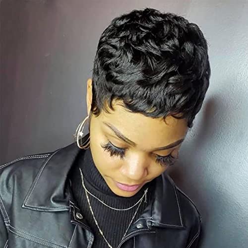 Pixie Cut Straight Short Bob Wig for Black Women
