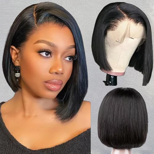 ASUTTRY Bob Wig Human Hair 200 Density HD Lace Front