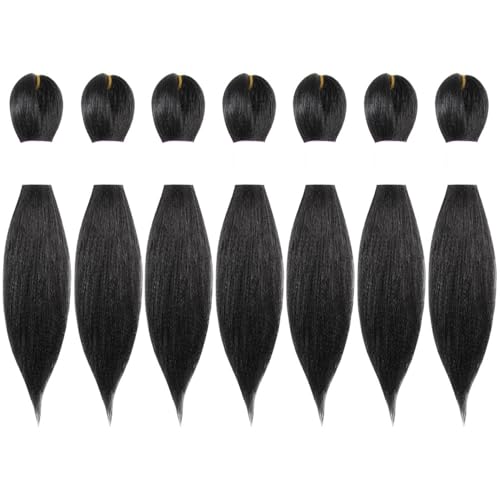 WUDAS Black Braiding Hair 10 Inch Short Pre Stretched Yaki