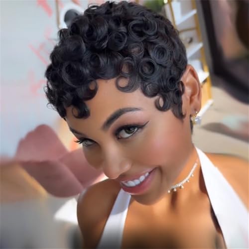 FREEKWEEN Pixie Cut Short Bob Wig for Black Women
