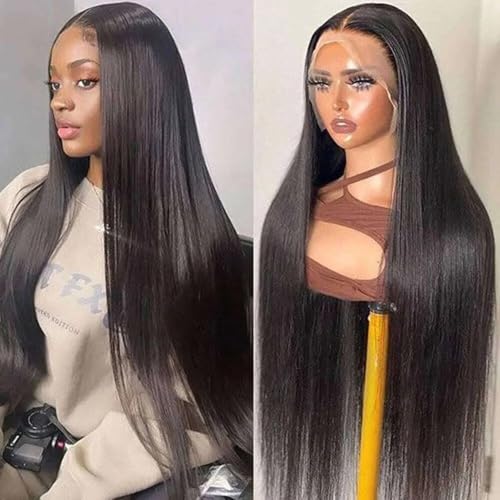 DULOVE Lace Front Wigs Human Hair, 13x4 Straight Glueless