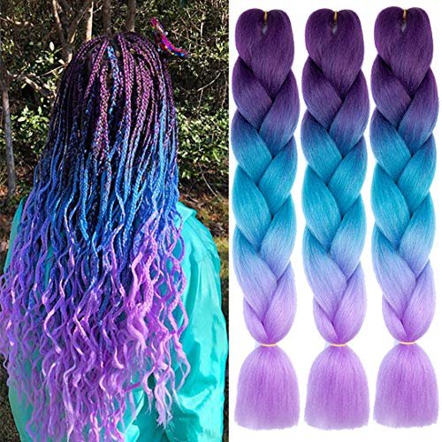 Xiaofeng 3 Packs 24Inch Kanekalon Braiding Hair Extensions...