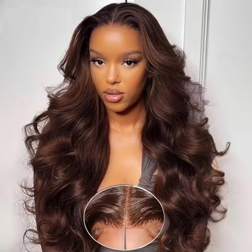 StarlightBelle 30 Inch Brown Put On and Go Glueless Wig