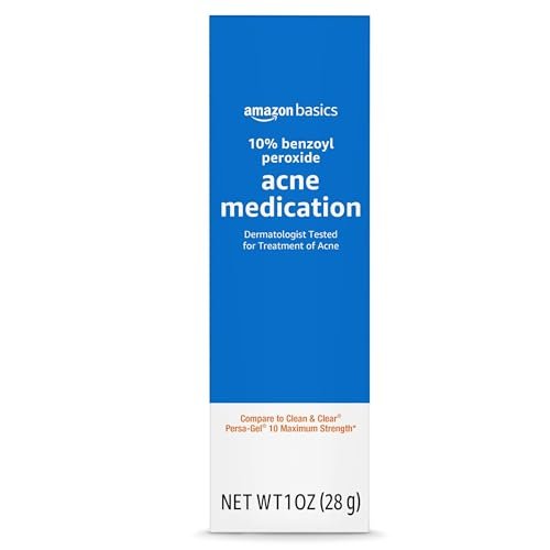 Amazon Basics 10% Benzoyl Peroxide Acne Treatment Gel,...