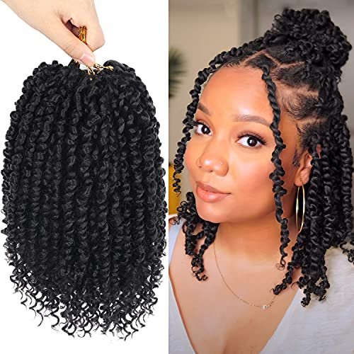 Bileaf 8 Packs Passion Twist Crochet Hair 10 Inch...