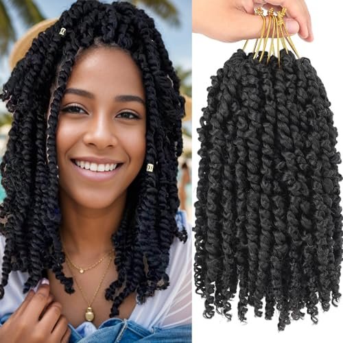 Zoewan Passion Twist Crochet Hair 10 Inch 6 Packs...