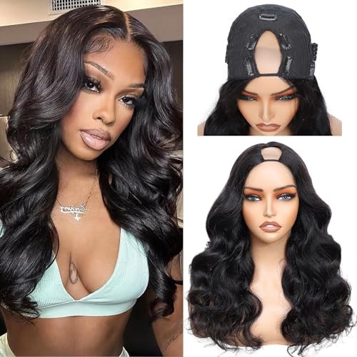 jcoolo V Part Wig Human Hair Body Wave