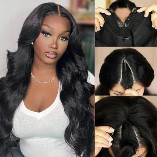 beautkol V Part Wig Human Hair Body Wave Glueless