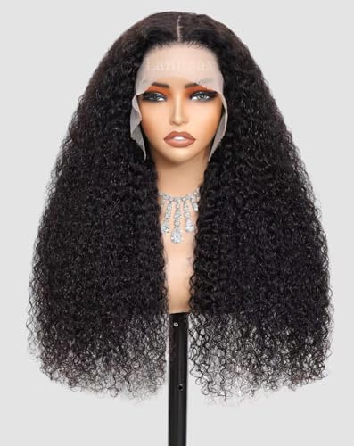 Lannaax 250 Density Curly Wig Human Hair 13x6 HD Lace