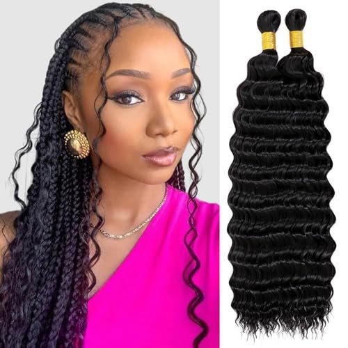 Eerya Long Curly Braiding Hair 18 Inch Ocean Wave Crochet