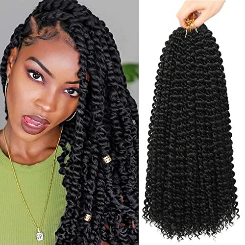 Ubeleco Passion Twist Hair 18 Inch 6 Packs Water Wave