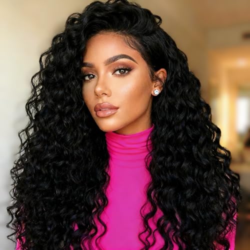 Fronbanis Deep Wave Half Wig Human Hair Glueless 200%...