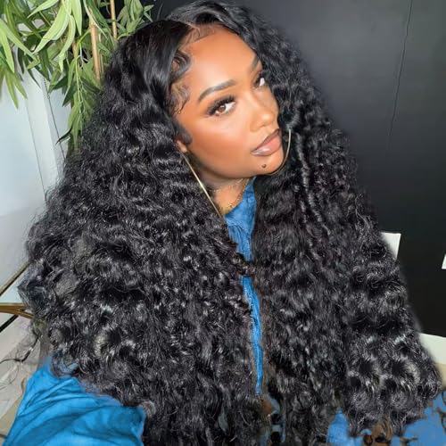MARYLING Deep Water Wave Half Wig 3 In 1 Headband