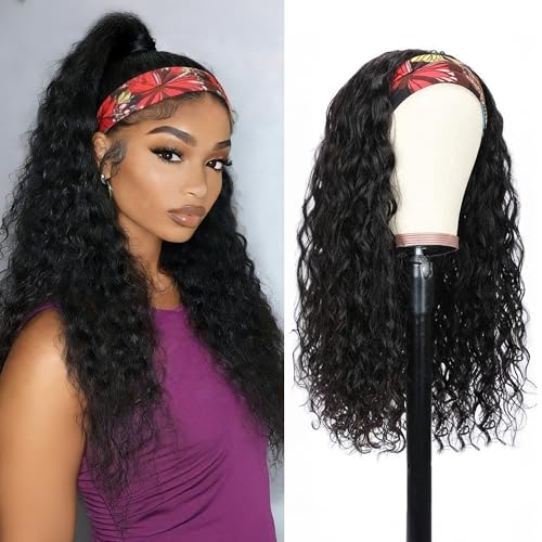 Rusiwave Headband Wig Human Hair For Black Women Deep Curly