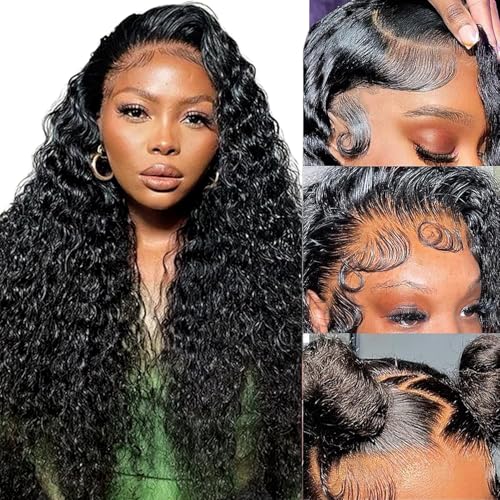 Gureimi Deep Wave Lace Front Wigs Human Hair 13x4 HD