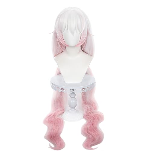 XiongXiongLe Halloween Cosplay Wig Middle Long Curly White...