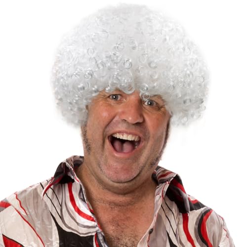 HODRME Unisex Short Fluffy Afro Wigs-Women Men Kinky Curly...