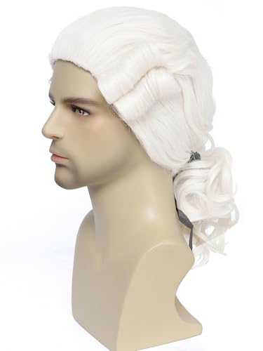 Lotfon Men's 18th Century Colonial Wig, George Washington...