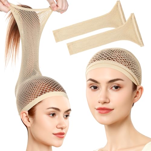 Fandamei Wig Cap, Hair Net for Wigs, Large Mesh