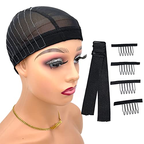 Atimiaza Wig Cap with Guideline Map for Wig Making