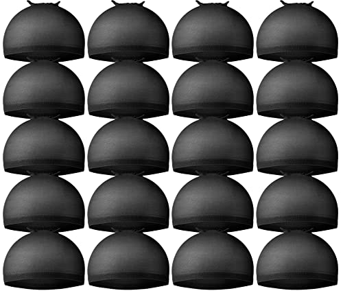 Teenitor Wig Cap,Black Wig Cap 20 Pieces Nylon Stocking Caps