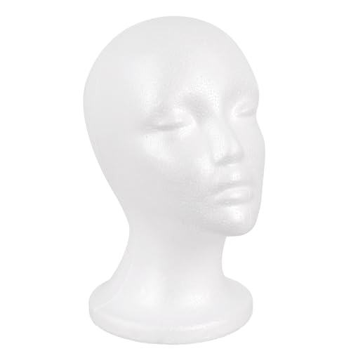 MapofBeauty Wig Stand, Mannequin Head Foam Display for Hats