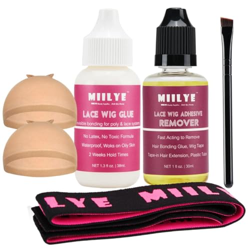 MIILYE Wig Glue for Front Lace Wig Adhesive Remover Kit
